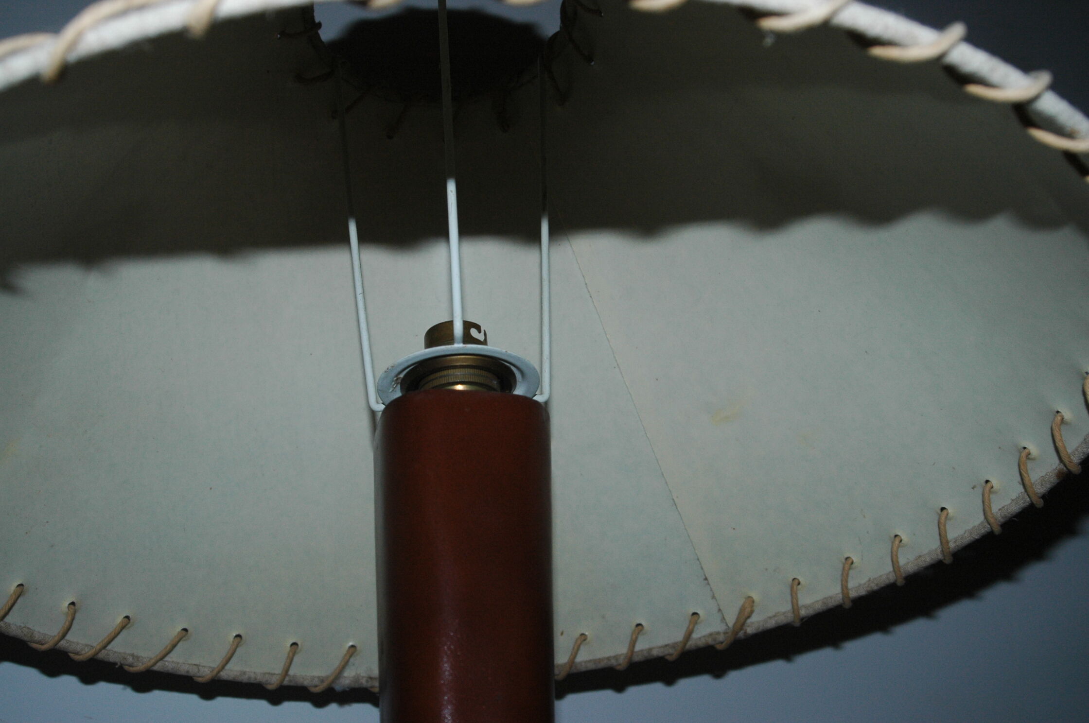 Leather-wrapped lamp