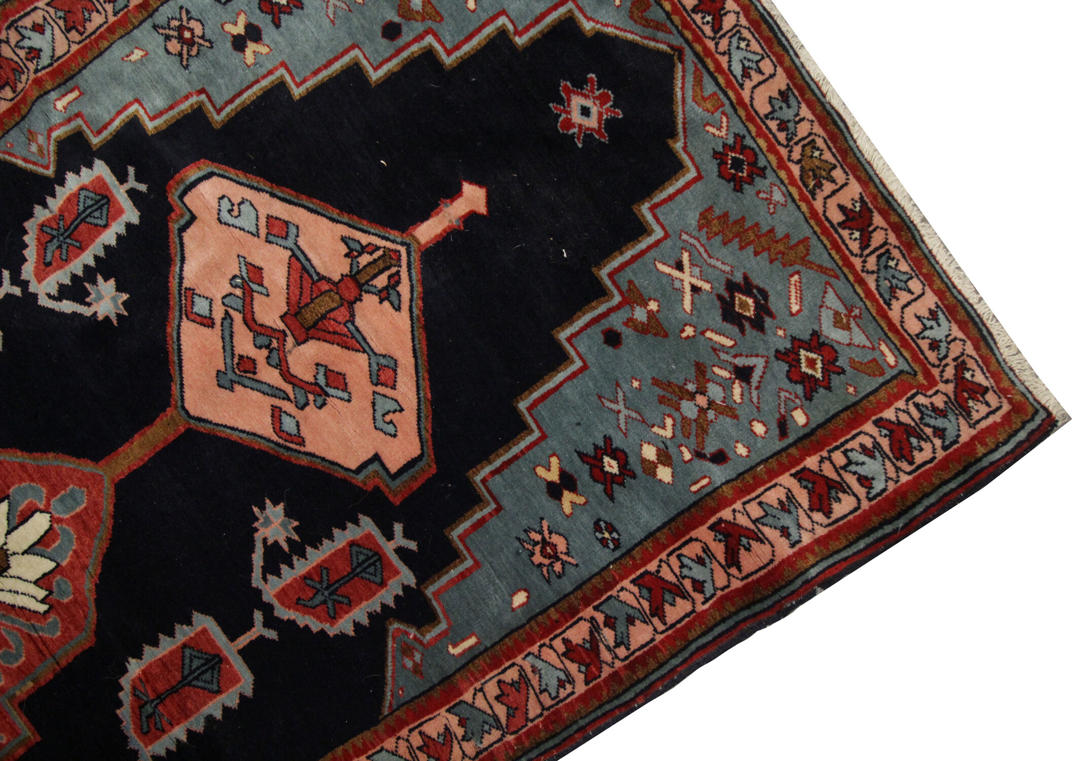 Persian rug handwoven wool 87x270cm