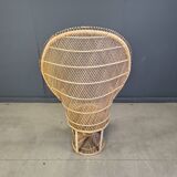 Vintage wicker peacock chair, 1970s