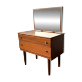 Commode vintage petite des années 1960 avec miroir.