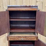 Louis XV cabinet in rosewood, oak and marble top, work from the 70s