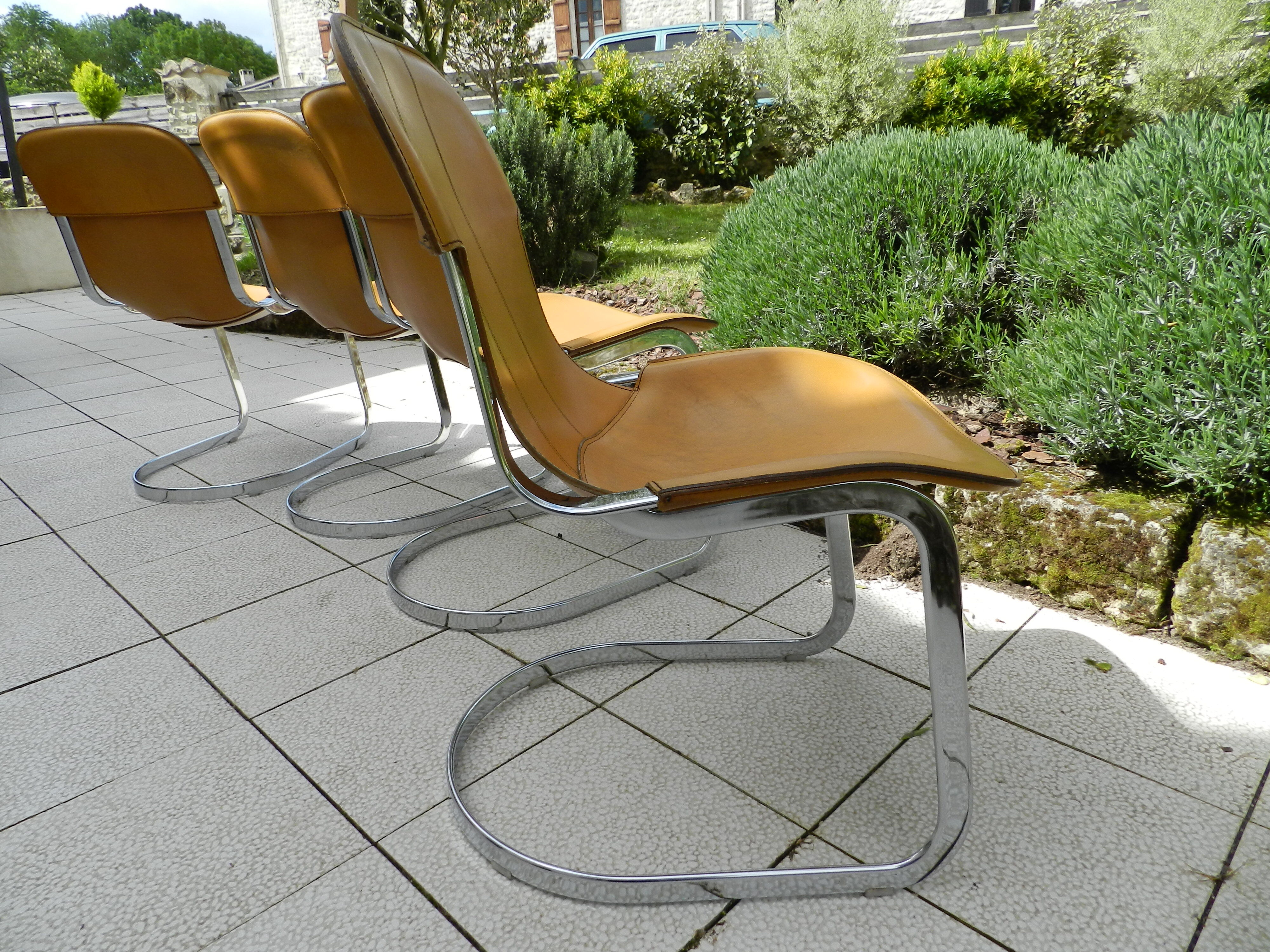 Ensembe de 4 chaises pour Cidue années 70