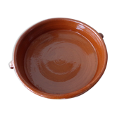 Plat ancien en terre cuite vernissée