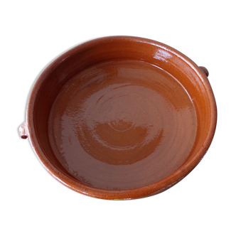 Antique dish in glazed terracotta