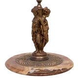 Deknudt Onyx Floor lamp with side Table 1970s Belgium