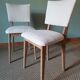 Art Deco white boucle chairs