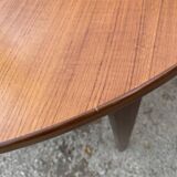 Scandinavian extendable round table in teak dia 116cm an60