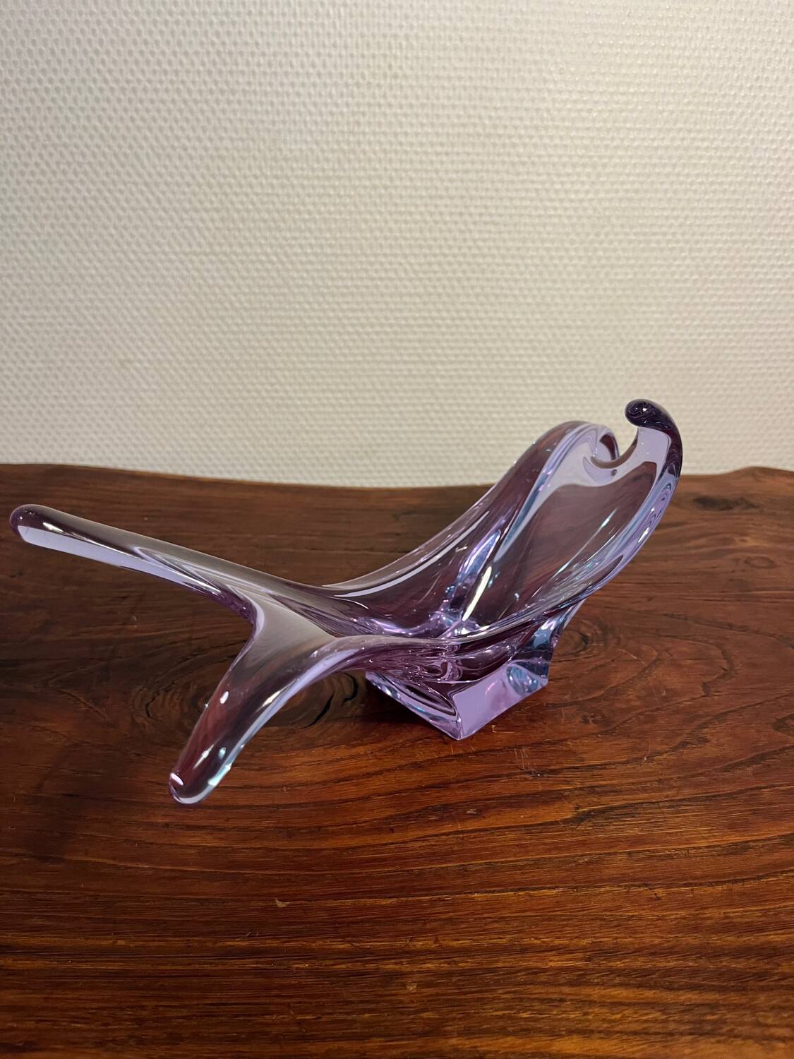 Vide poche vintage 1970 murano bouche soufflée bol alexandrite violet