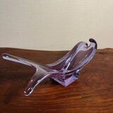 Vintage 1970 Murano Mouth Blown Purple Alexandrite Bowl Empty Pocket