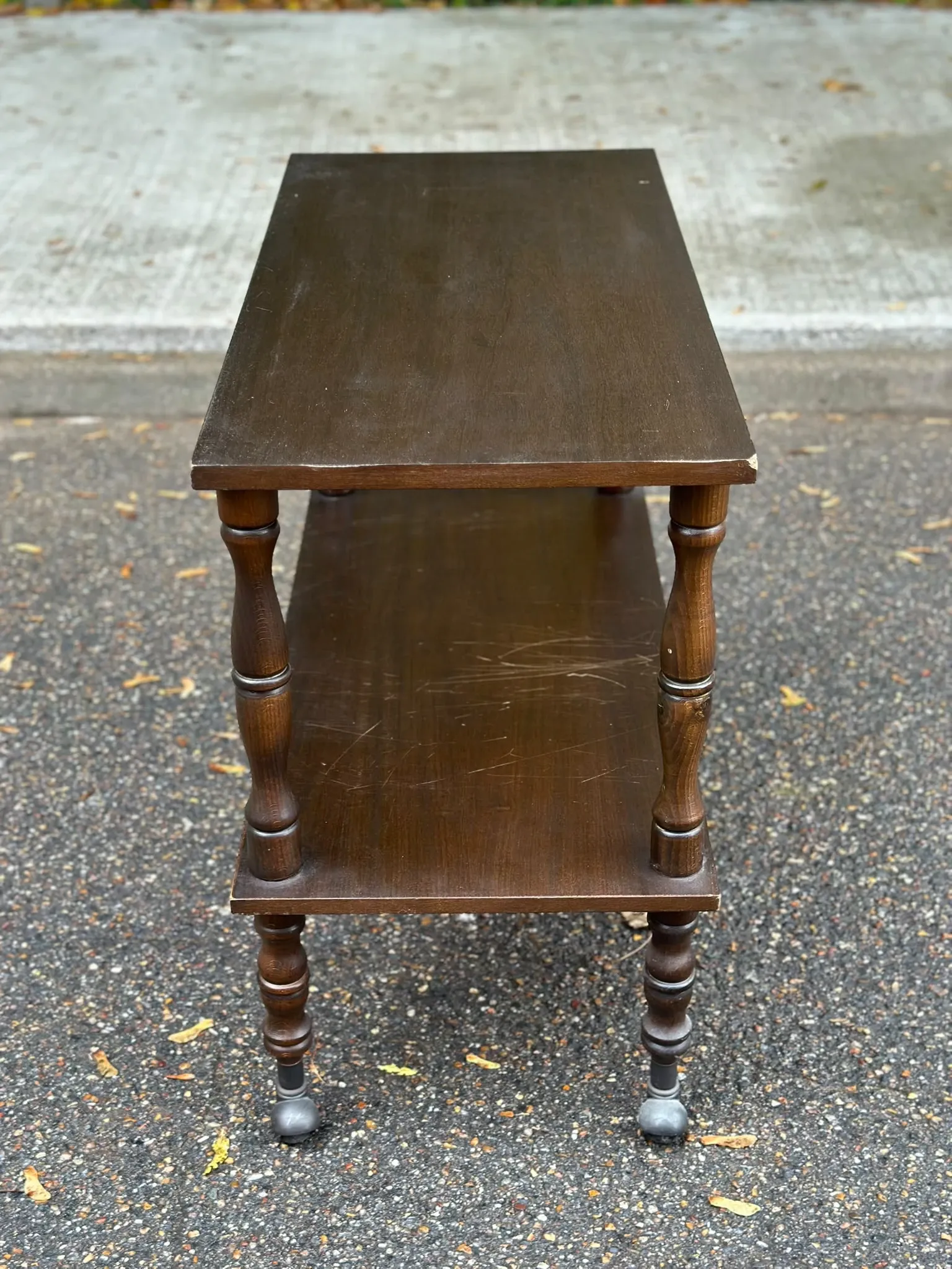 Vintage dessert trolley – Side table / Retro TV unit 1980