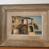 Oil on canvas, framed southern landscape painting