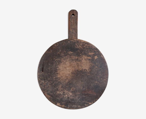 Planche à découper en bois rond français vintage