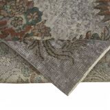 Overdyed Wool Vintage Handmade Carved Rug 172 cm x 273 cm