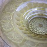 Art Deco molded glass bowl, fruit bowl, centerpiece