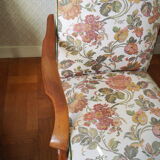 Four 1950s armchairs - wooden armrests