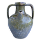 Ancient oil jar in glazed terracotta, khaki green — Auvergne, Lezou
