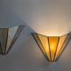 Pair of Art Deco glass paste wall lights