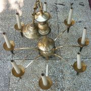 Lustre Empire en bronze et laiton doré