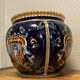 Gien: Important earthenware flowerpot with Italian Renaissance decor