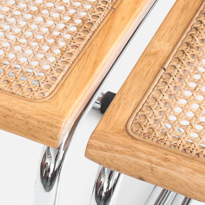 Set of 6 Cesca chairs. Made according to the design by Marcel Breuer. 1980s.