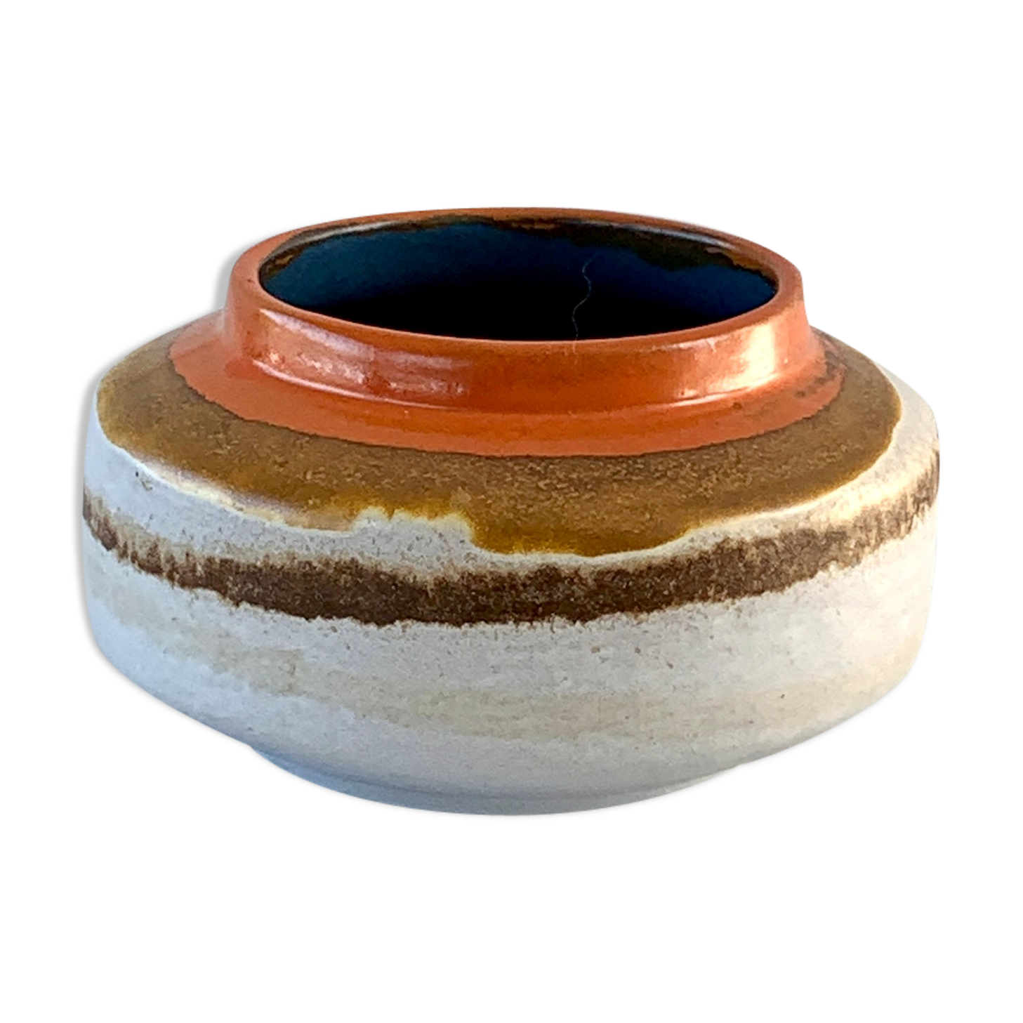 Vase en céramique signée Strehla 60s