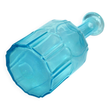Vintage turquoise blue molded glass carafe 24cm