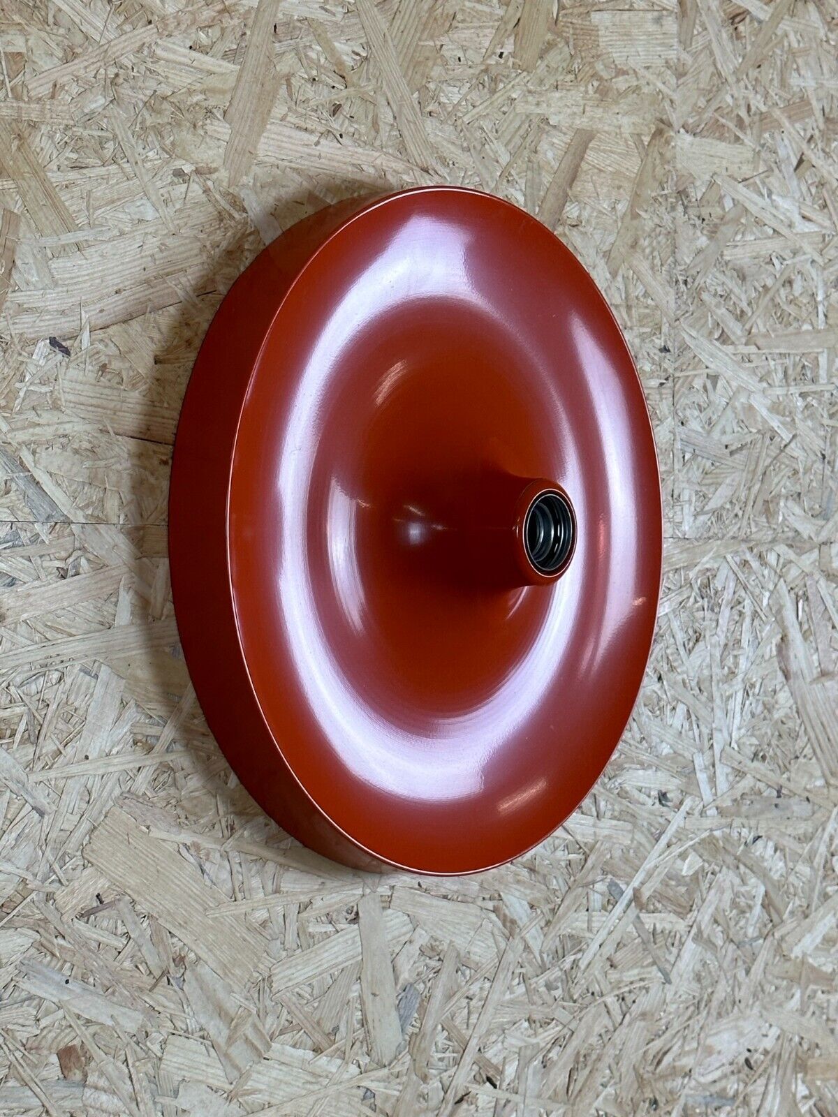 60s 70s discus wall lamp Teka Orange Space Age design aluminum metal