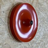 60s 70s discus wall lamp Teka Orange Space Age design aluminum metal