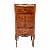 Antique small chest of drawers with marble top, France, circa 1930