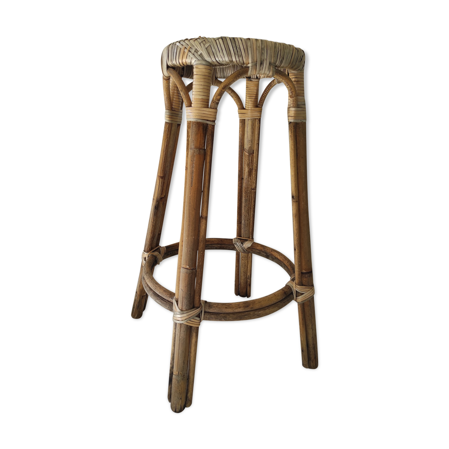 Rattan bar stool