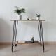 Vintage Formica and wrought iron rolling dessert trolley/side table.