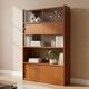 Vintage display library 60/70 Sliding door shelf