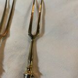 Paire de fourchettes à charcuterie en argent