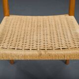 Danish Teak Dining Chair with Wicker by Henning Kjaernulf for Koruo Stolefabrik, 1960s