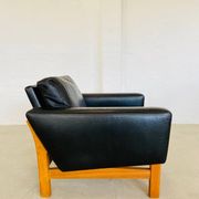 VINTAGE MID-CENTURY POUL M. VOLTHER  LEATHER AND OAK LOUNGE CHAIR 1960,s