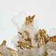 Dining table brass sculpture rock crystals Isabelle Faure 1970
