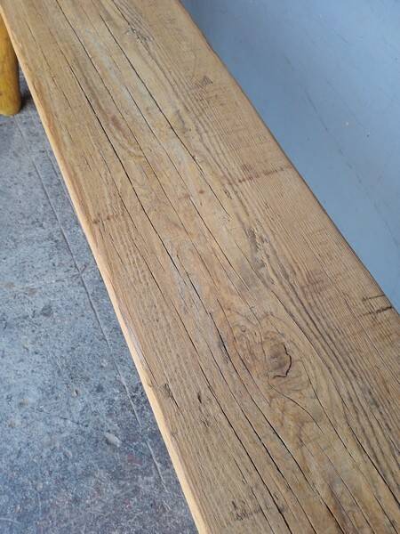 Bench 140 cm old solid wood with patina
