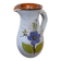 Antique grey enameled terracotta pitcher flower decor vintage kitchen