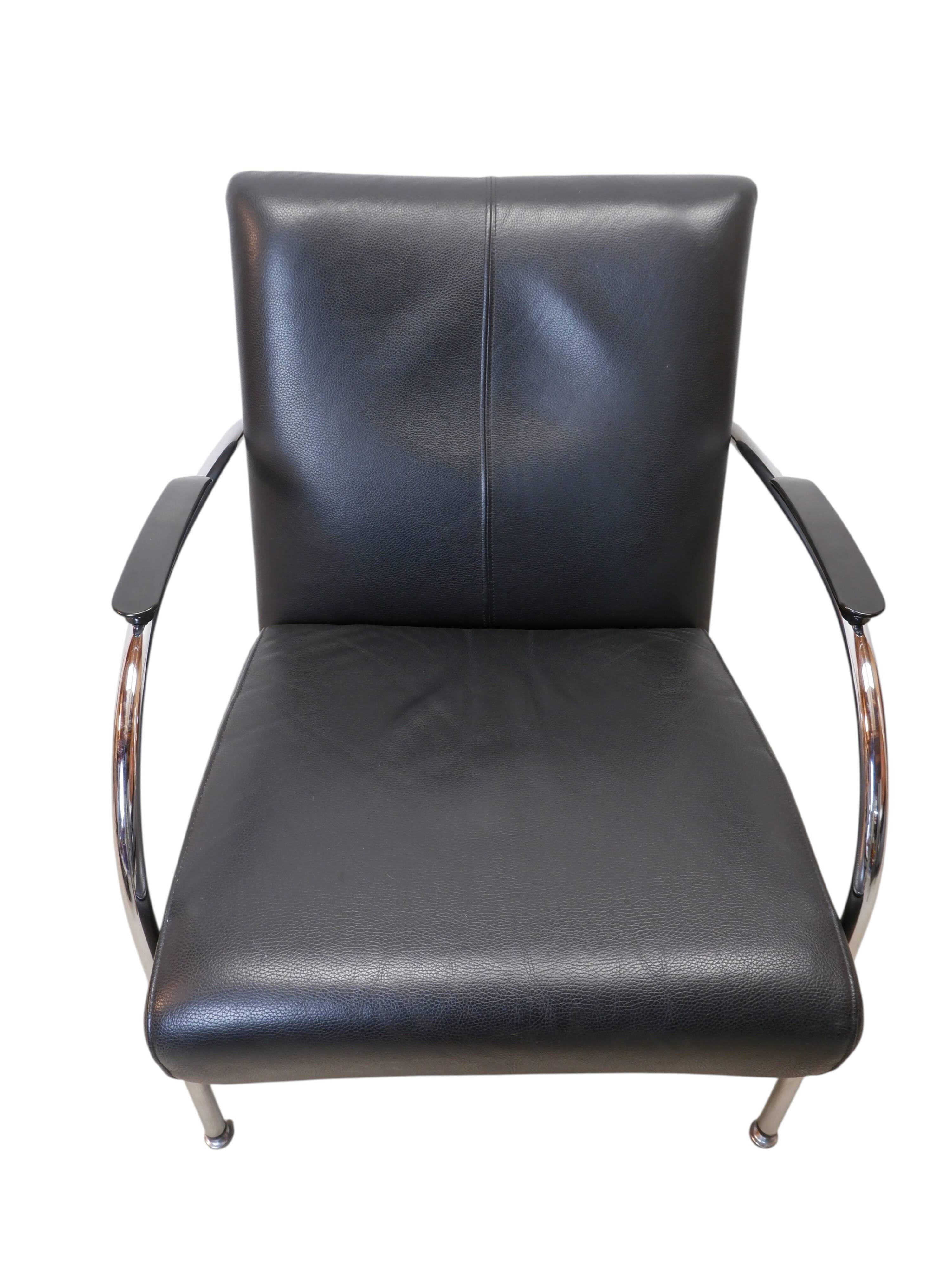 Montis black leather armchair, Holland