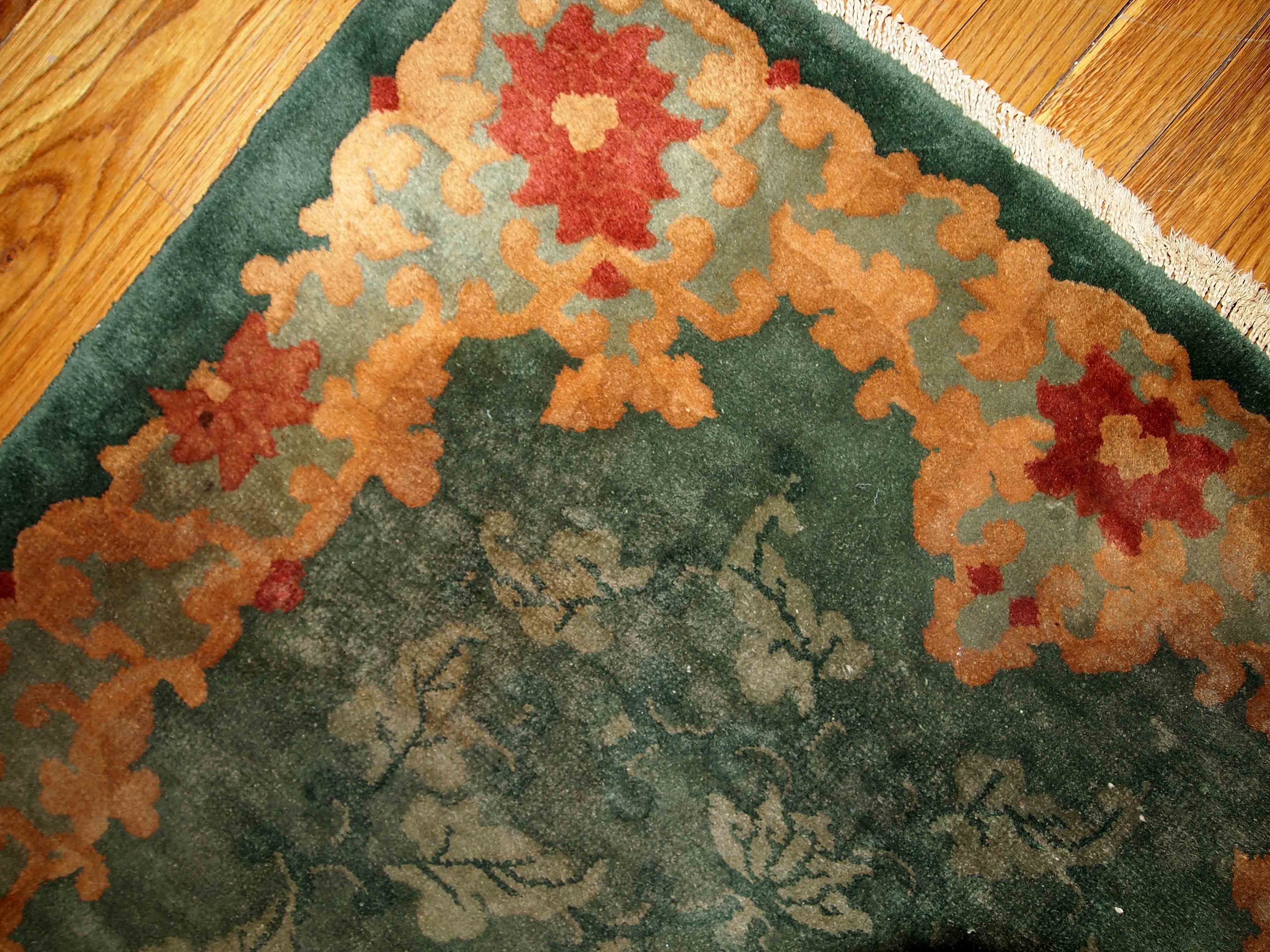 Ancient Chinese carpet Art Deco handmade 121cm x 183cm 1920s