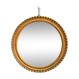 Witch mirror in gilded wood 24x24cm