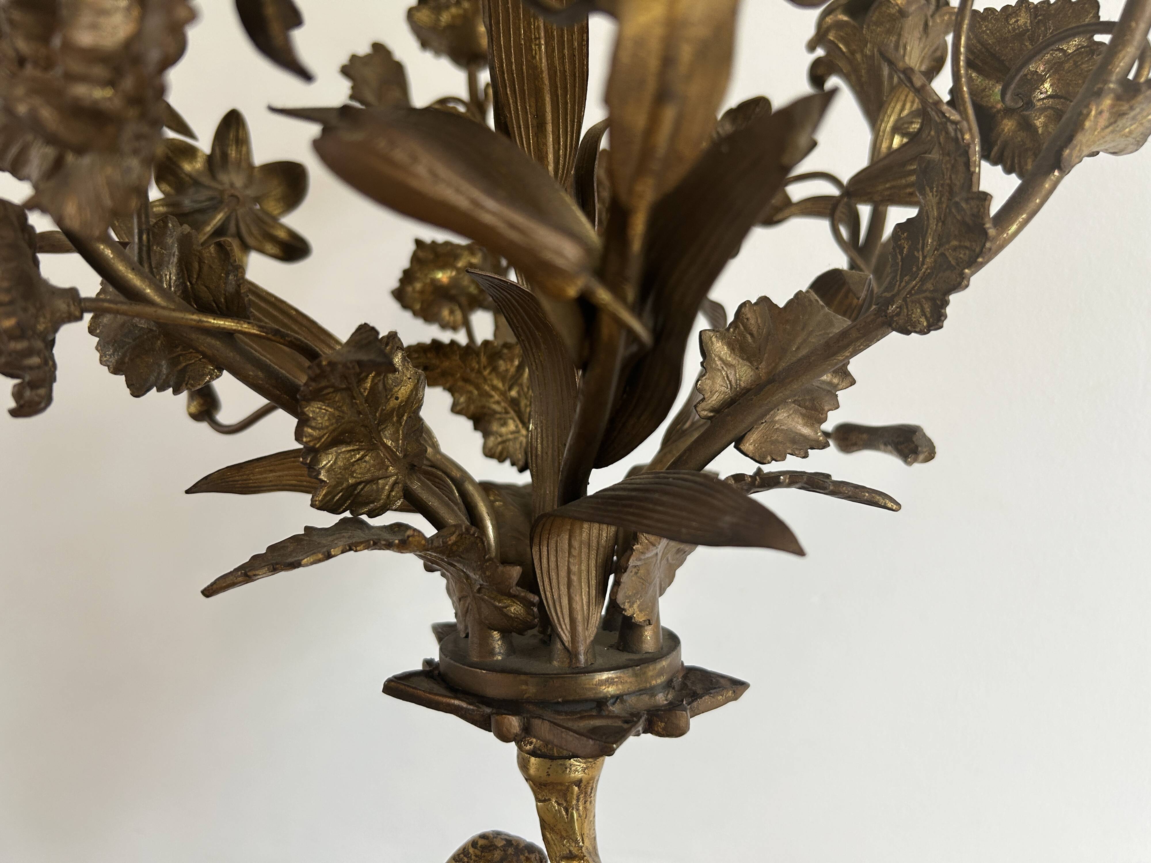 Gilded bronze candelabrum from the Napoléon III period.