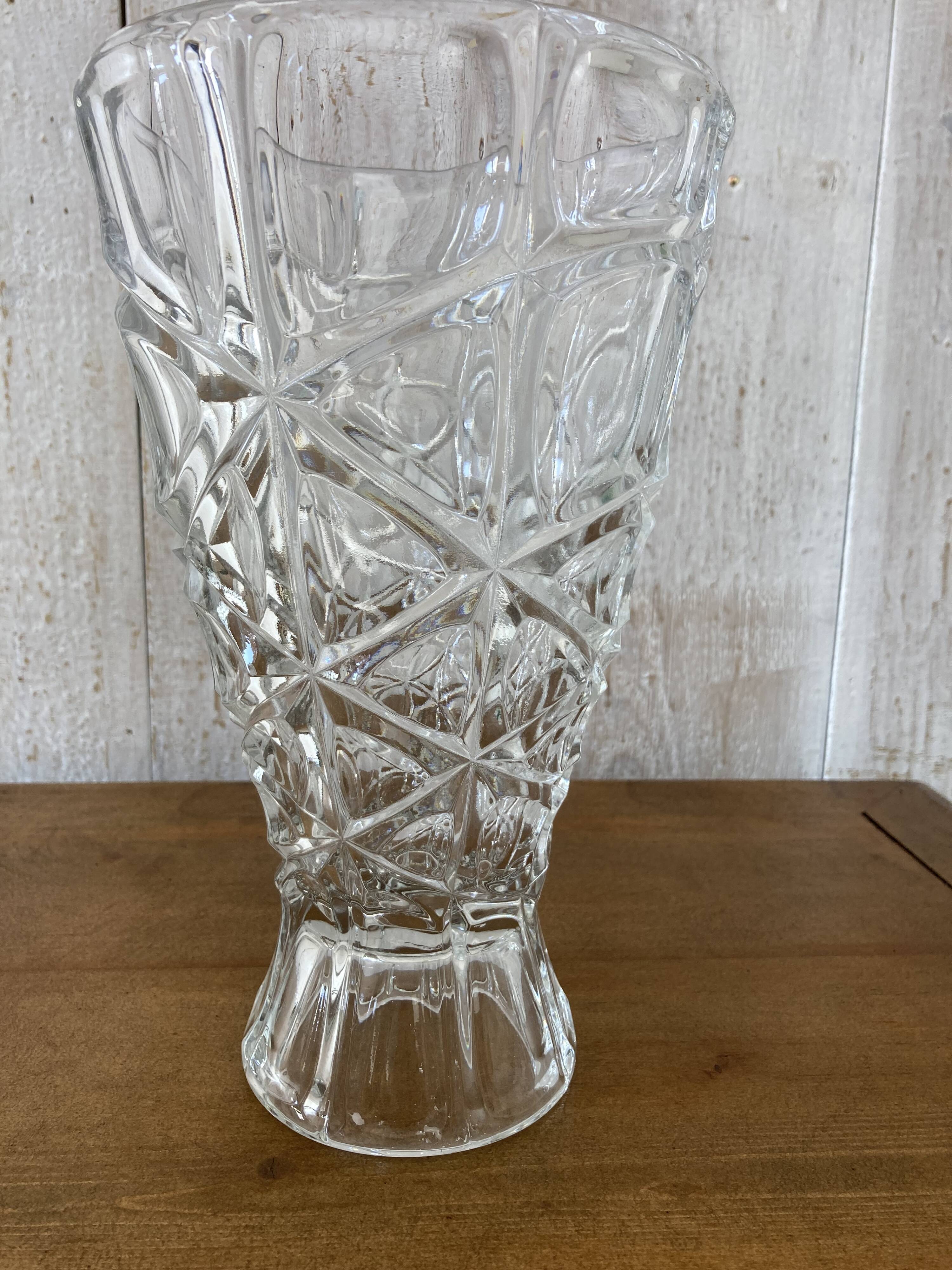 Cut crystal vase