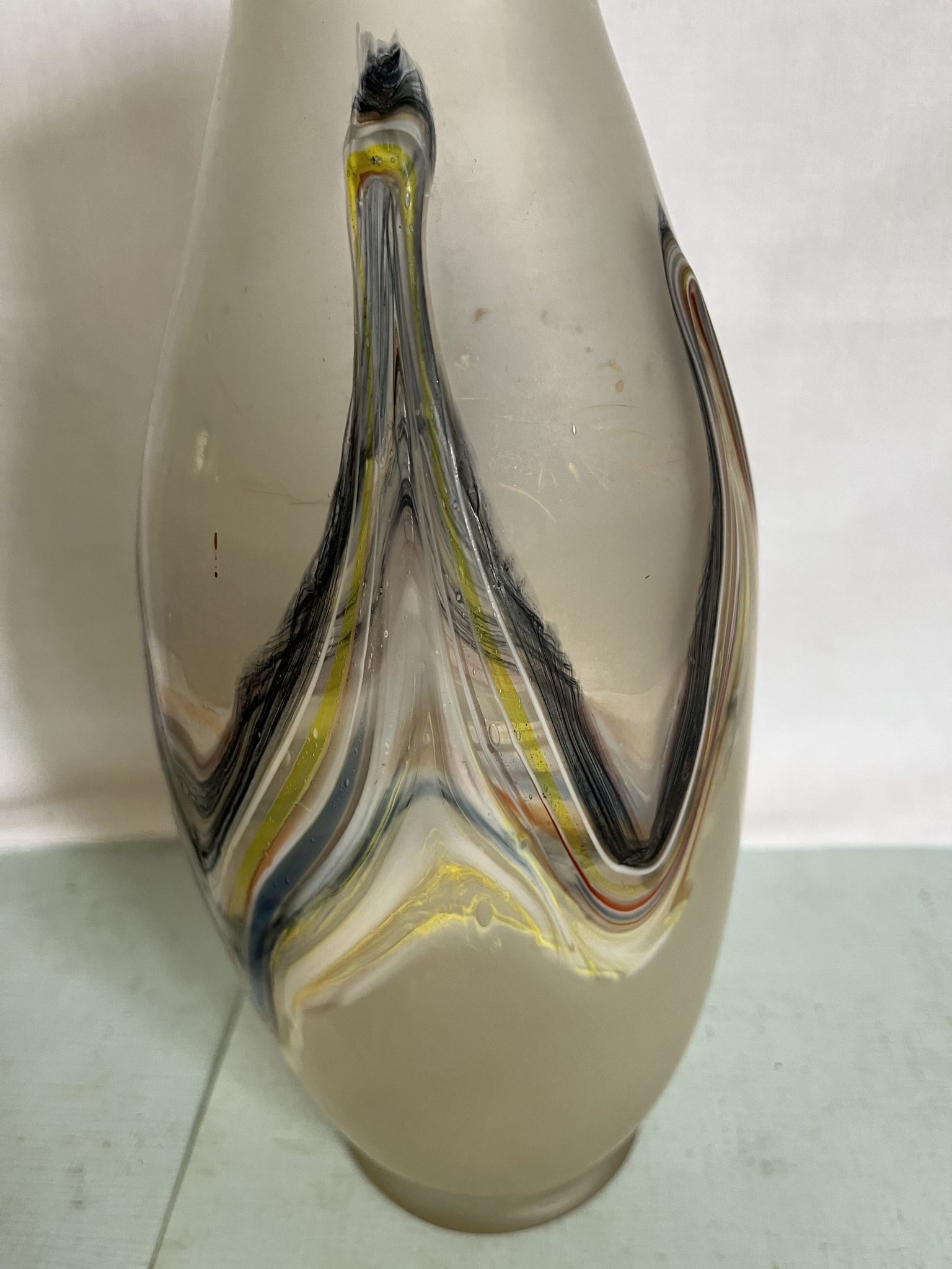 Vase en pâte de verre années 60