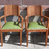 Bridge table and armchairs x 4