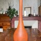 Grand soliflore Daum Nancy - verre soufflé marmoréen orange - H=41cm