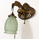 Art Deco parrot wall light in metal – unusual wall fixture