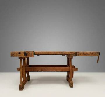 Vintage Workbench Industrial Wood Joiner’s Bench