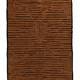 Moroccan Berber Mrirt rug in tobacco brown wool, black weave – 210 × 300.