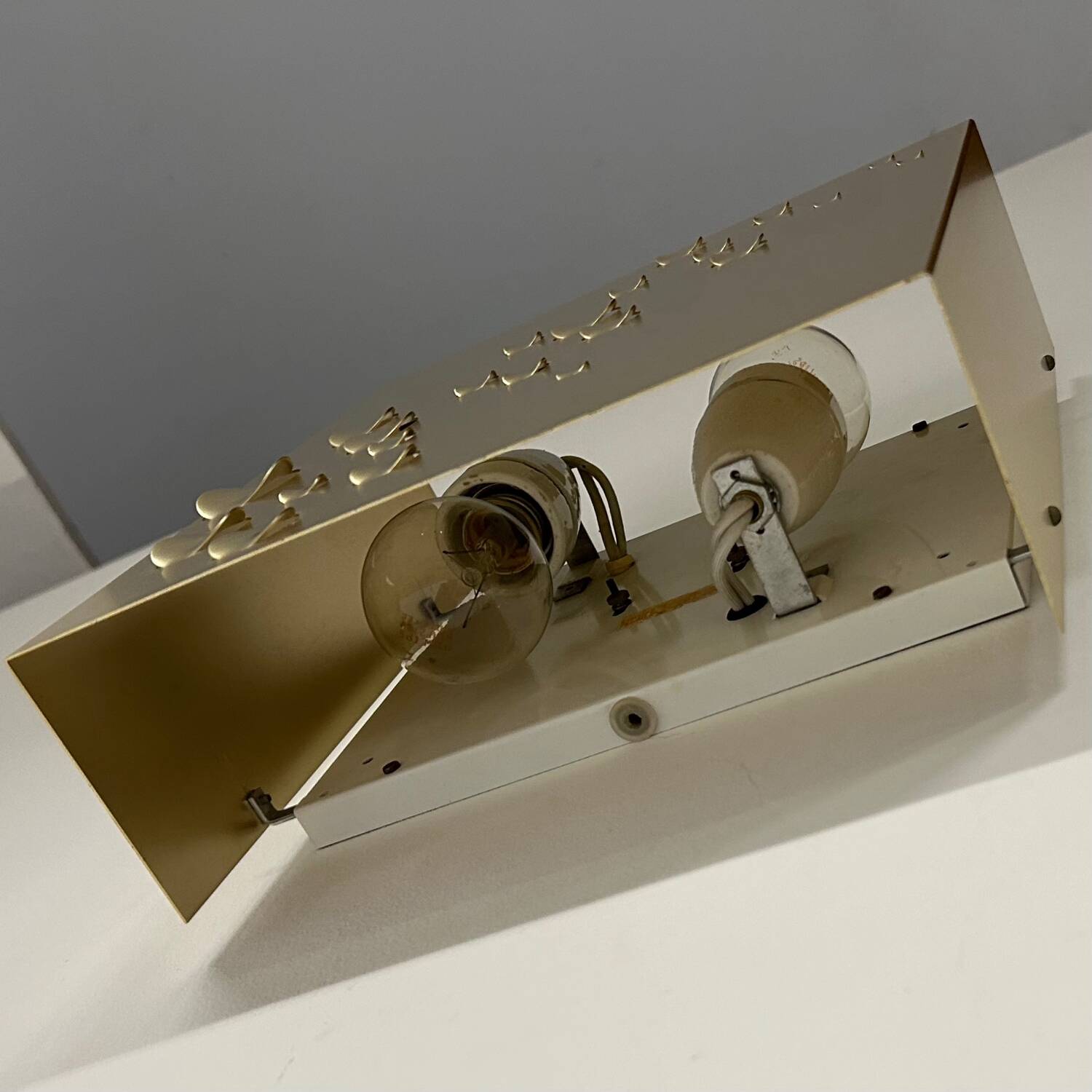 Gold ‘star rain’ wall lamp by e.j. jelles for raak in 1960s